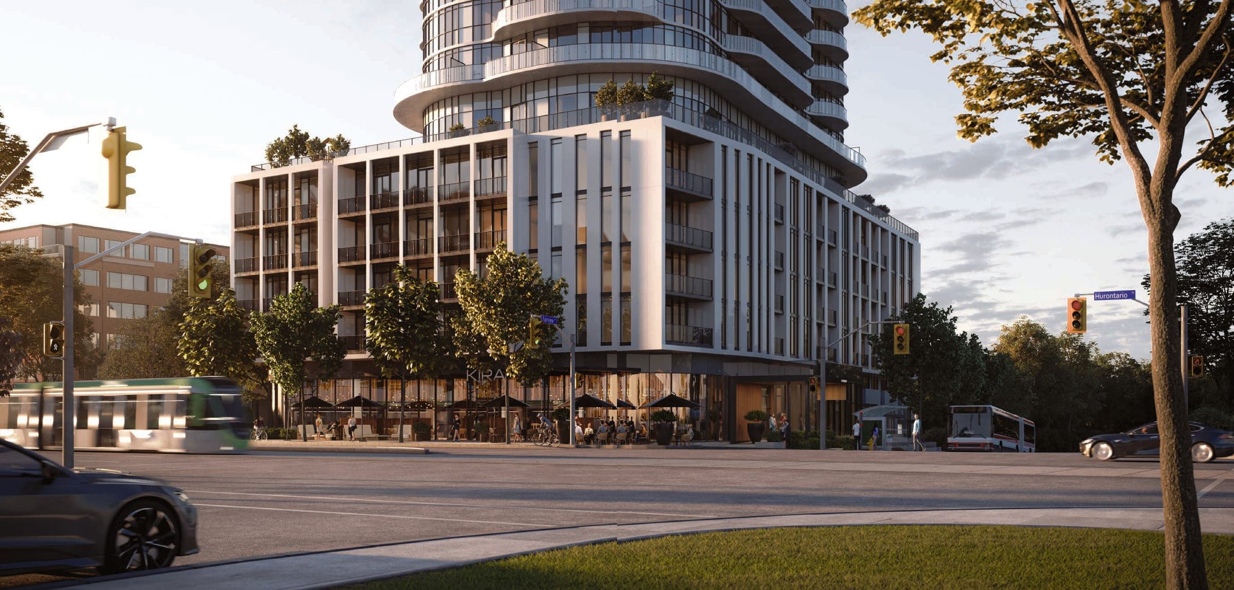 Alba's podium and tower at Hurontario Street and Fairview Road East. Artist's concept.